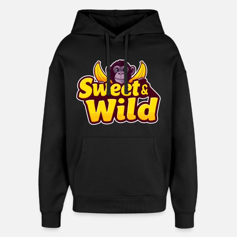 Doux et sauvage - Sweat à capuche unisexe Stanley/Stella Oversized - noir