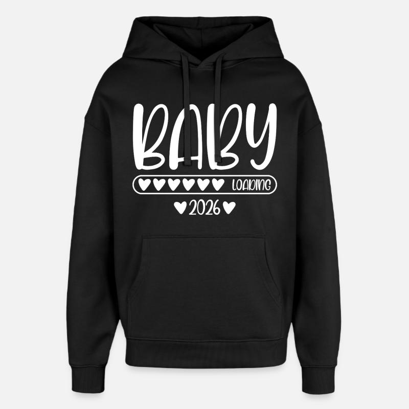 Baby 2026 loading - Oversized Unisex Hoodie von Stanley/Stella - Schwarz