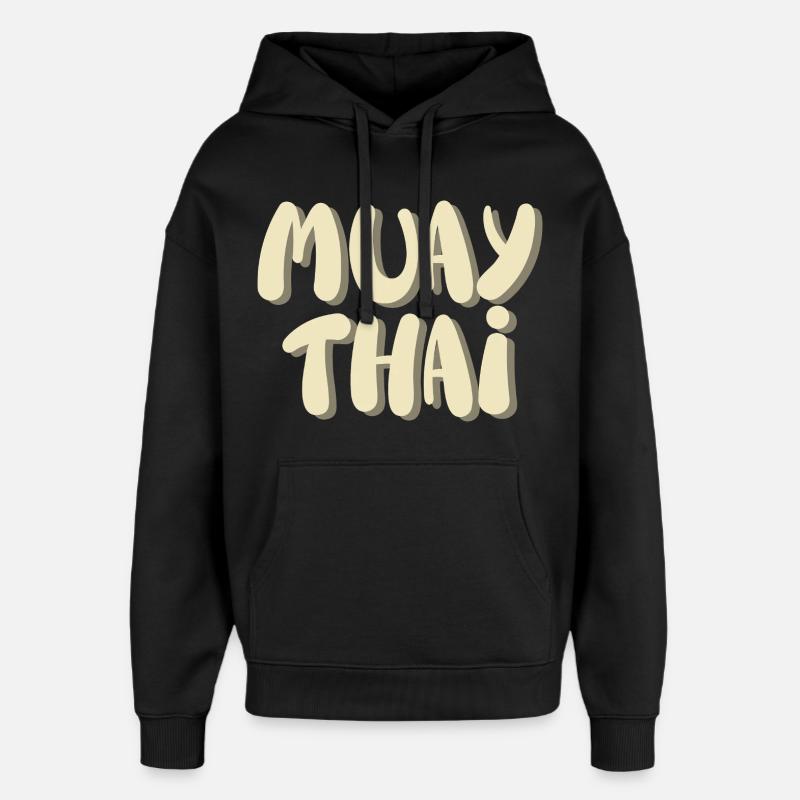 Muay thaï - Sweat à capuche unisexe Stanley/Stella Oversized - noir