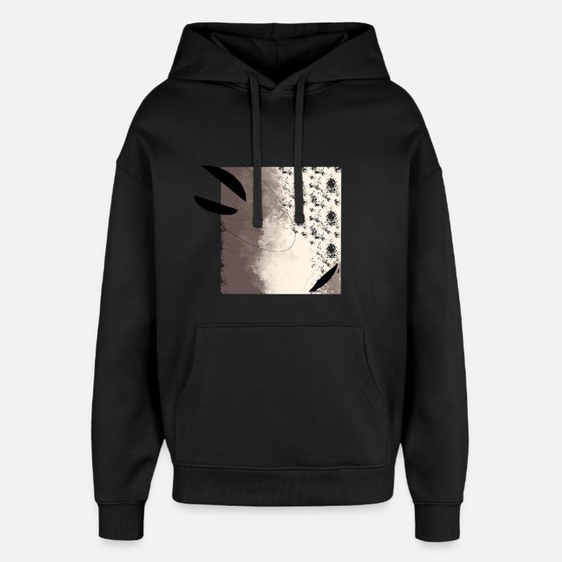 Ombres abstraites et surfaces lumineuses - Sweat à capuche unisexe Stanley/Stella Oversized - noir