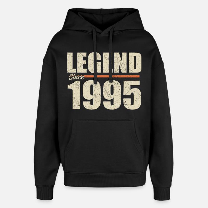 Anniversaire 1995 | Légende depuis 1995 - Sweat à capuche unisexe Stanley/Stella Oversized - noir