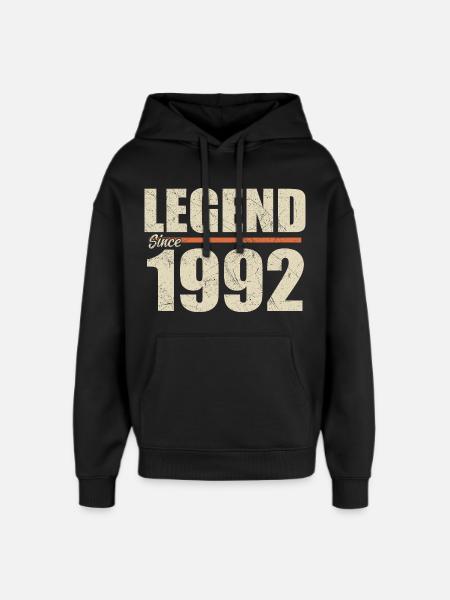Anniversary 1992 | Legend since 1992 - Oversized Unisex Hoodie by Stanley/Stella - black