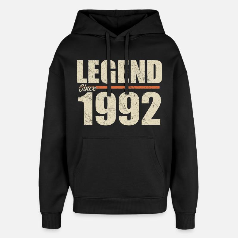 Anniversary 1992 | Legend since 1992 - Oversized Unisex Hoodie by Stanley/Stella - black