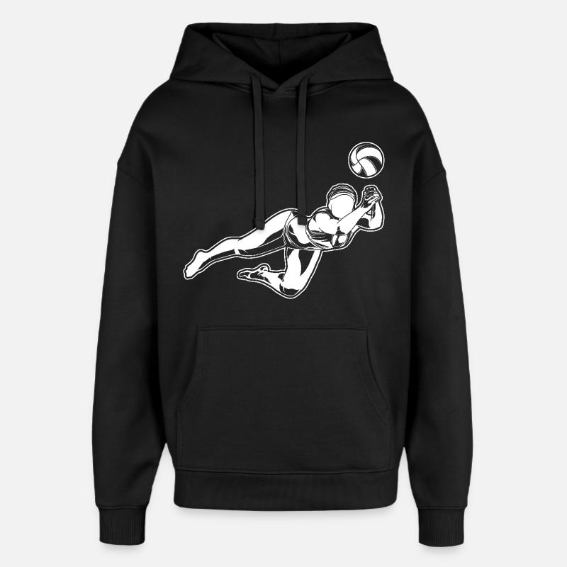 Beach Volleyball Mädchen - Oversized Unisex Hoodie von Stanley/Stella - Schwarz