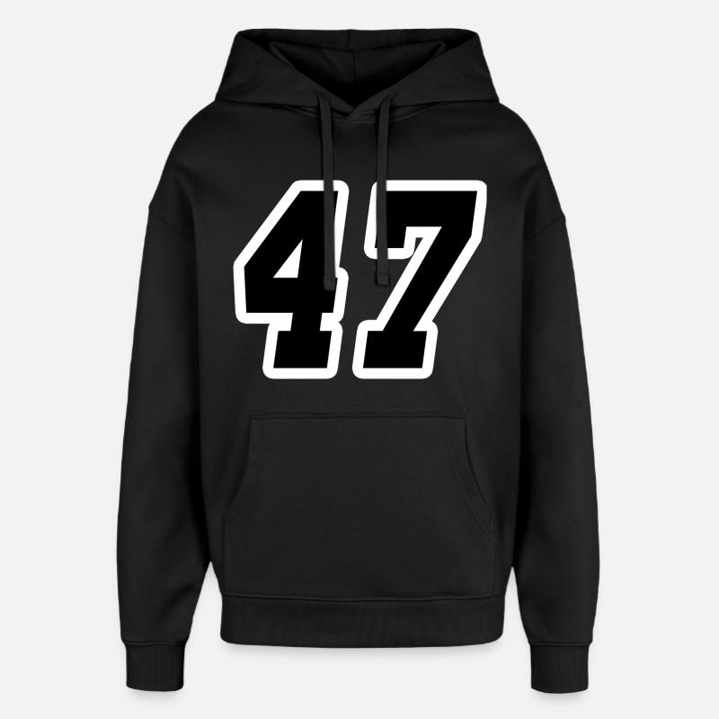 Nummer siebenundvierzig 47 - Oversized Unisex Hoodie von Stanley/Stella - Schwarz