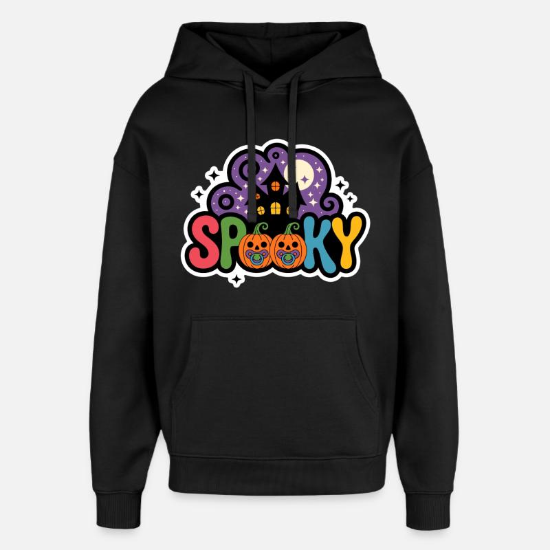 Maison hantée Halloween - Sweat à capuche unisexe Stanley/Stella Oversized - noir