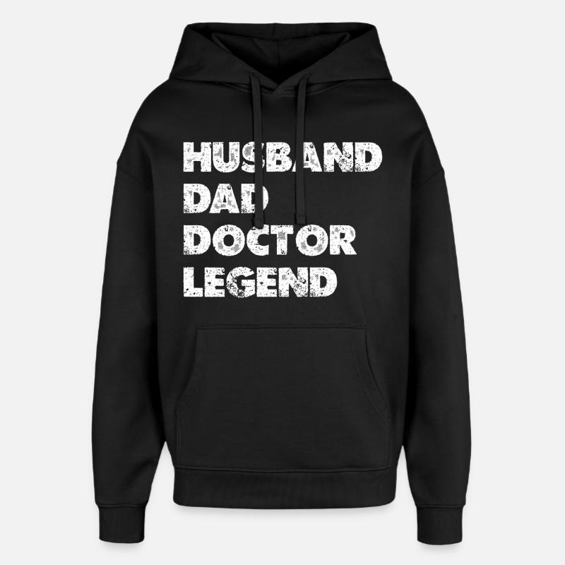 Heldenkombi Ehemann Vater Doktor - Oversized Unisex Hoodie von Stanley/Stella - Schwarz
