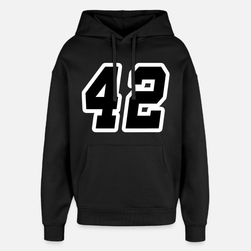 Nummer zweiundvierzig 42 - Oversized Unisex Hoodie von Stanley/Stella - Schwarz