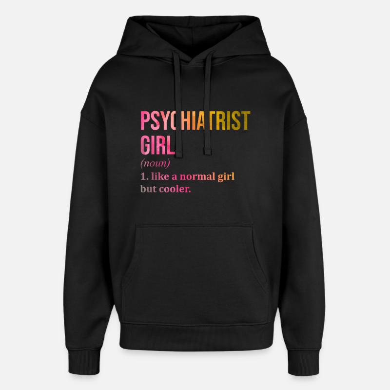 psychiatrie - Sweat à capuche unisexe Stanley/Stella Oversized - noir