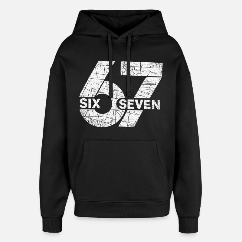 67 Six Sept - Sweat à capuche unisexe Stanley/Stella Oversized - noir