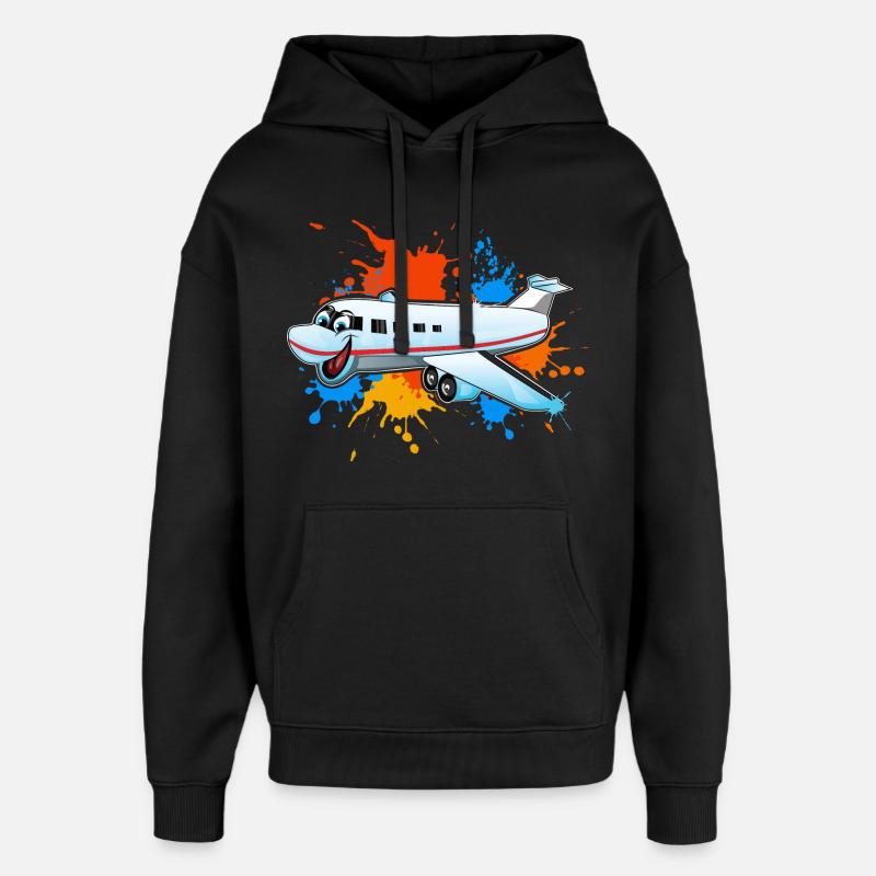 Avion - Sweat à capuche unisexe Stanley/Stella Oversized - noir