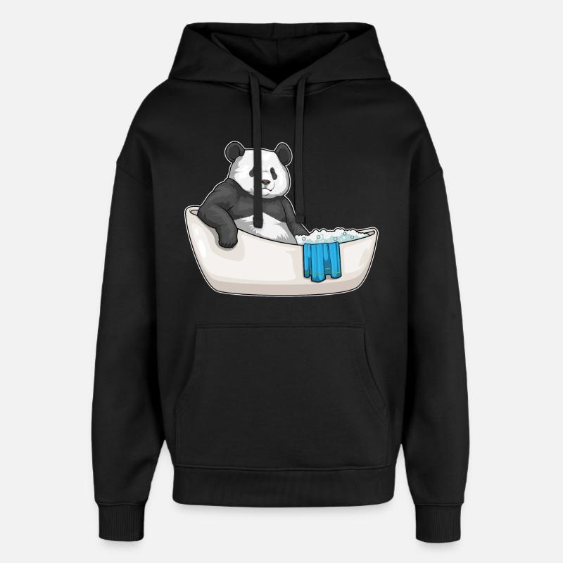 Baignoire Panda - Sweat à capuche unisexe Stanley/Stella Oversized - noir