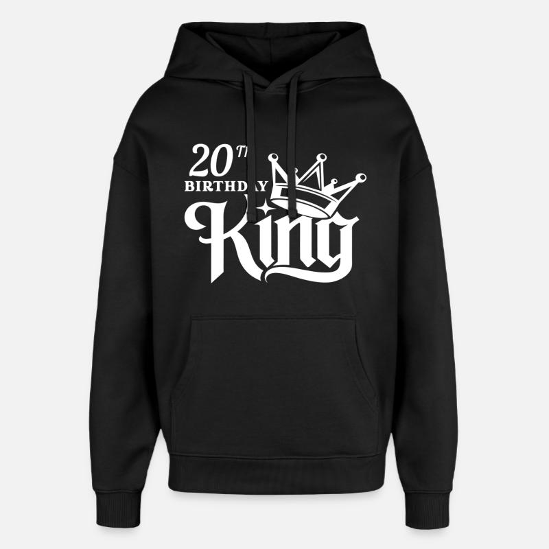 Roi du 20e anniversaire - Sweat à capuche unisexe Stanley/Stella Oversized - noir