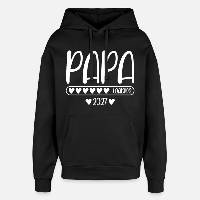 Papa 2027 loading - Oversized Unisex Hoodie by Stanley/Stella - black