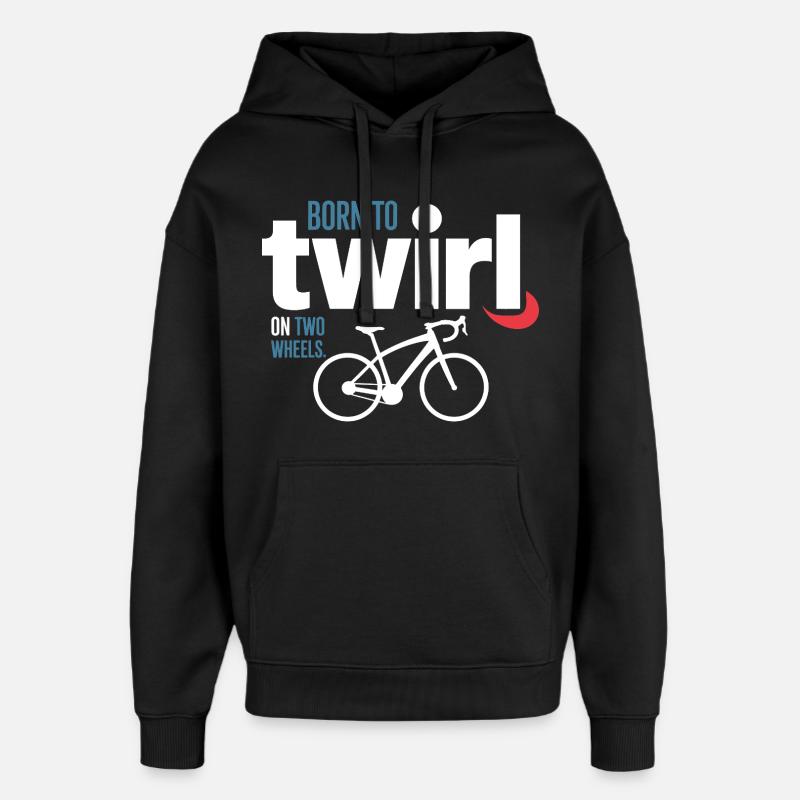 Professional Bicycle Acrobatics Elite Twirl  - Oversized Unisex Hoodie by Stanley/Stella - black