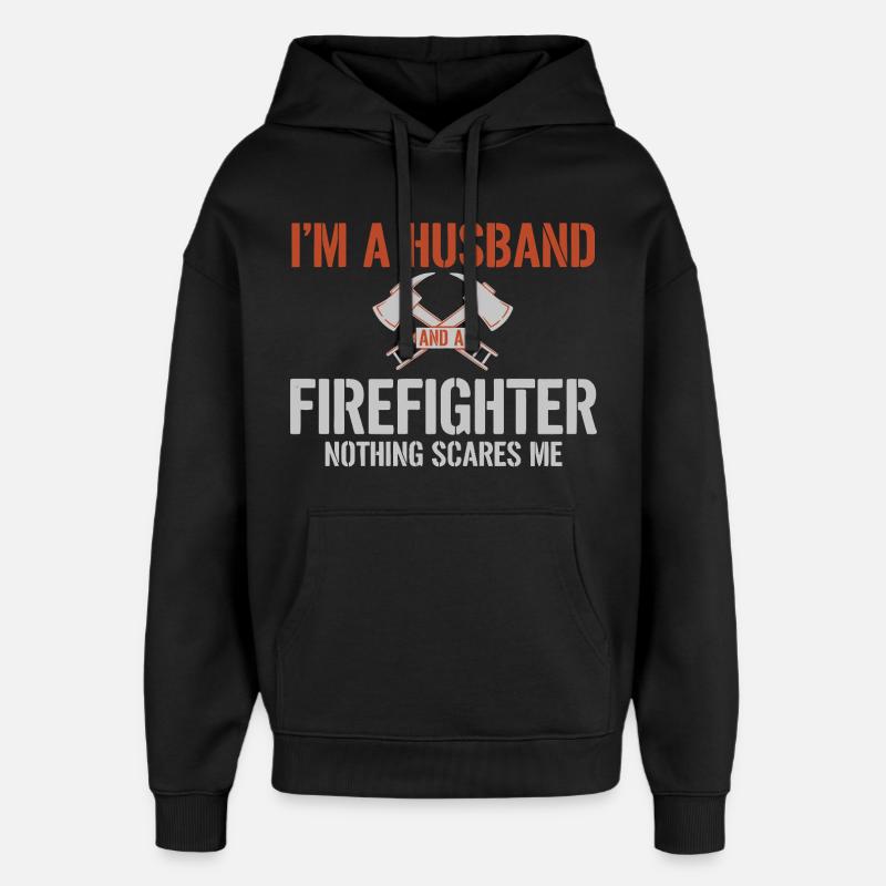 Ehemann Feuerwehrmann - Oversized Unisex Hoodie von Stanley/Stella - Schwarz
