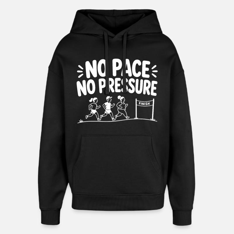 Pas de rythme, pas de pression - Sweat à capuche unisexe Stanley/Stella Oversized - noir