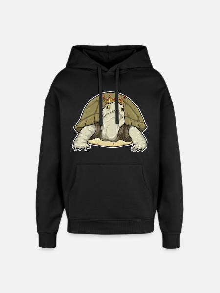 Turtle Crown - Oversized Unisex Hoodie by Stanley/Stella - black