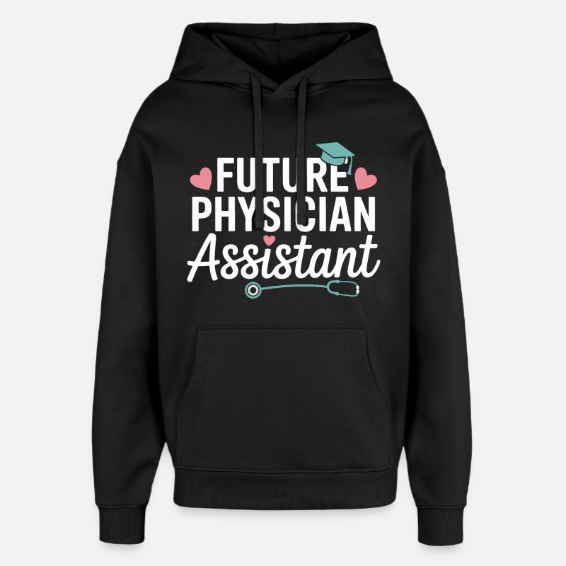 Futur style d’assistant médical - Sweat à capuche unisexe Stanley/Stella Oversized - noir