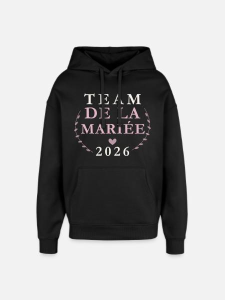 Équipe Mariée 2026 - Sweat à capuche unisexe Stanley/Stella Oversized - noir