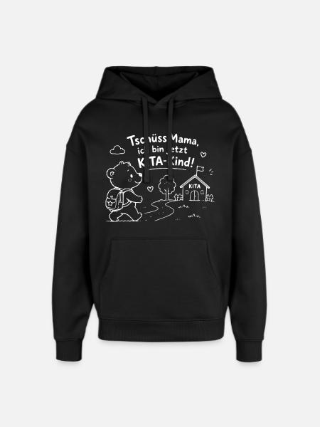 KiTaAbschied: KleinerBär geht zur KiTa - Oversized Unisex Hoodie von Stanley/Stella - Schwarz