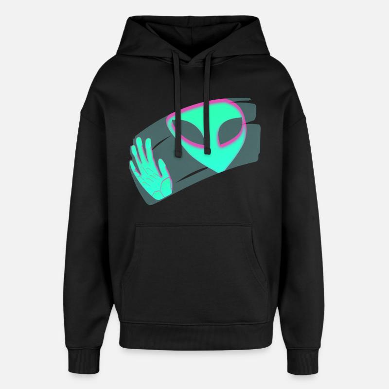 étranger - Sweat à capuche unisexe Stanley/Stella Oversized - noir