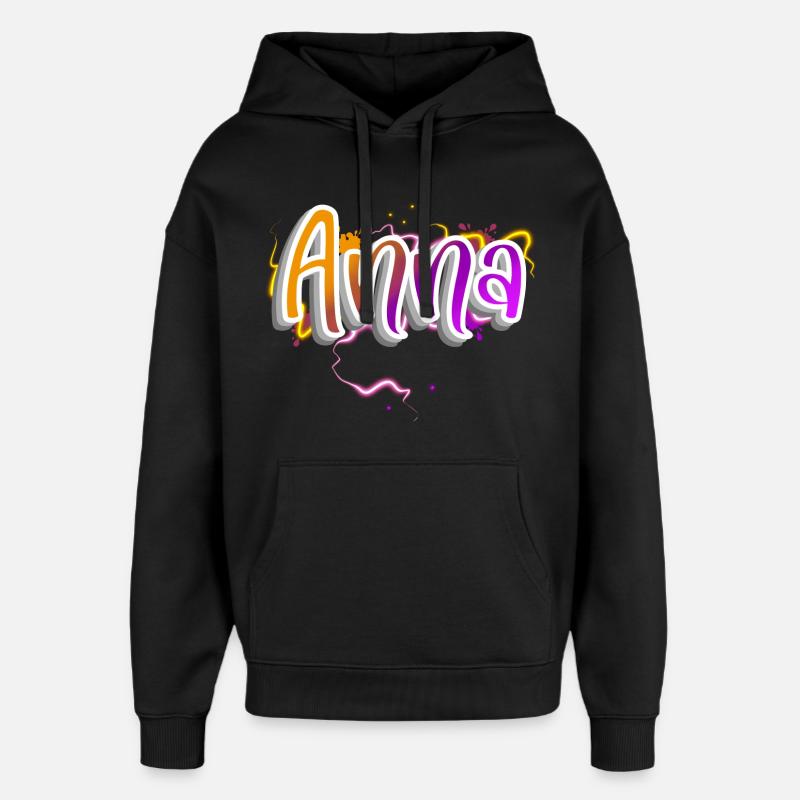Anna - Oversized Unisex Hoodie von Stanley/Stella - Schwarz