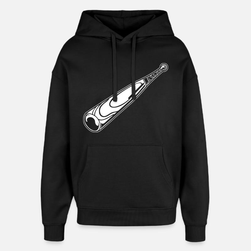 Batte de baseball - Sweat à capuche unisexe Stanley/Stella Oversized - noir