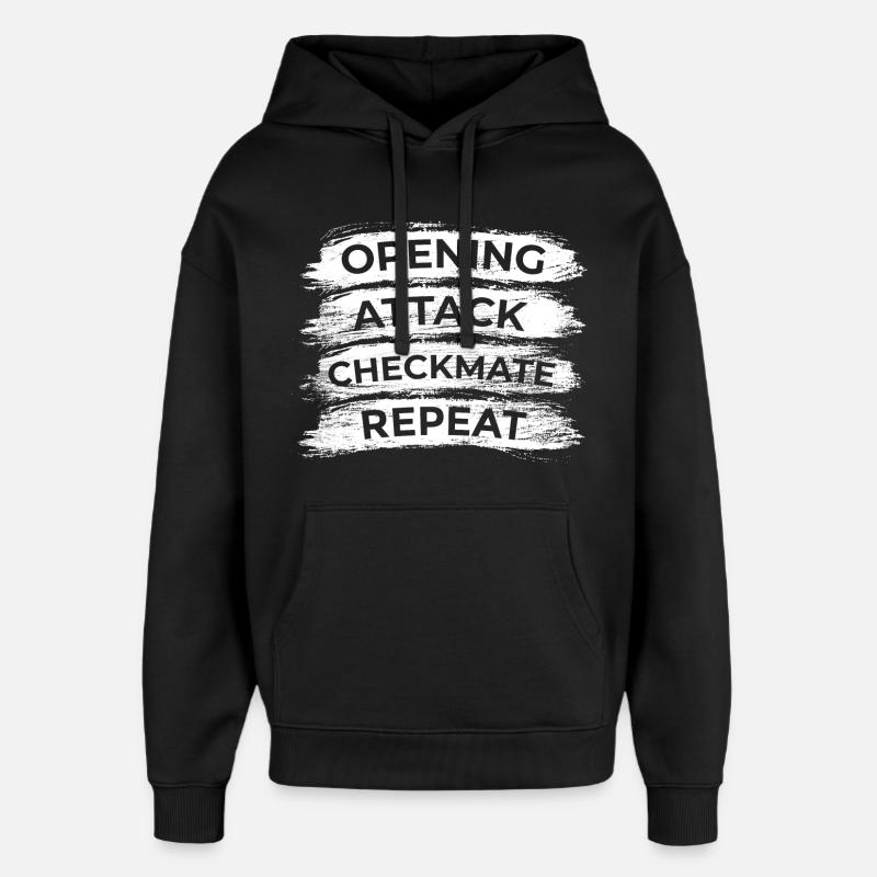 Schach Techniken - Oversized Unisex Hoodie von Stanley/Stella - Schwarz