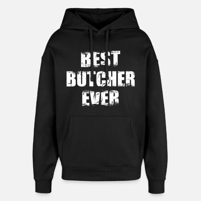 Meilleur boucher - Sweat à capuche unisexe Stanley/Stella Oversized - noir