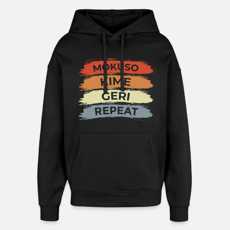 Karate Techniques - Oversized Unisex Hoodie by Stanley/Stella - black