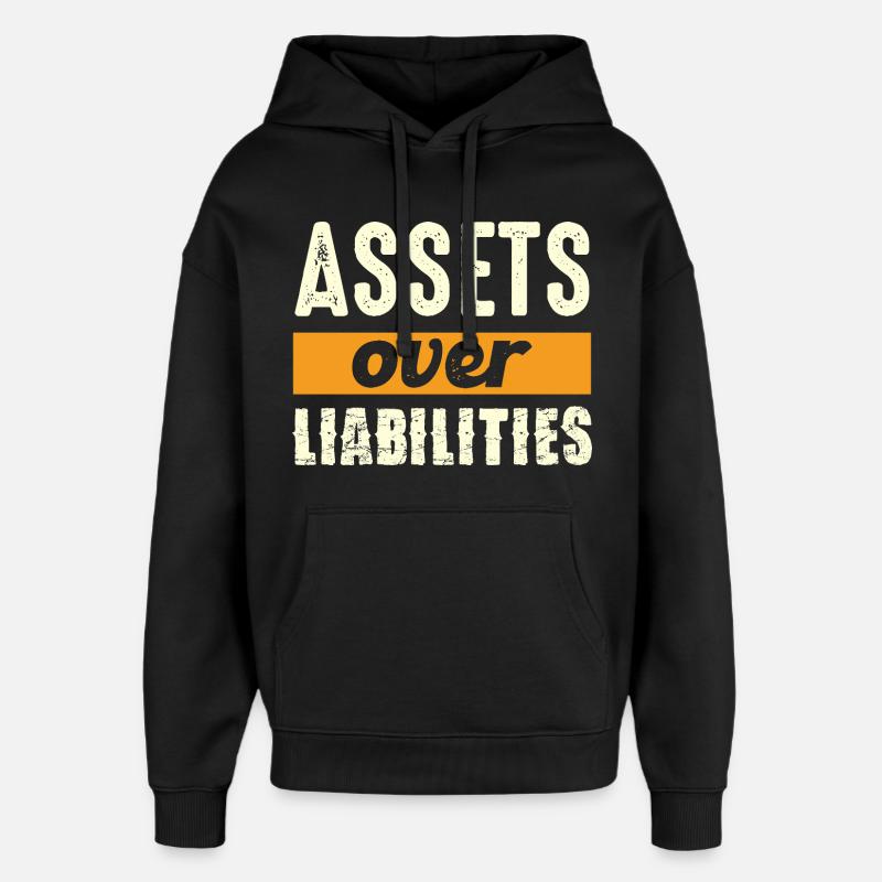 Actifs plutôt que passifs - Sweat à capuche unisexe Stanley/Stella Oversized - noir