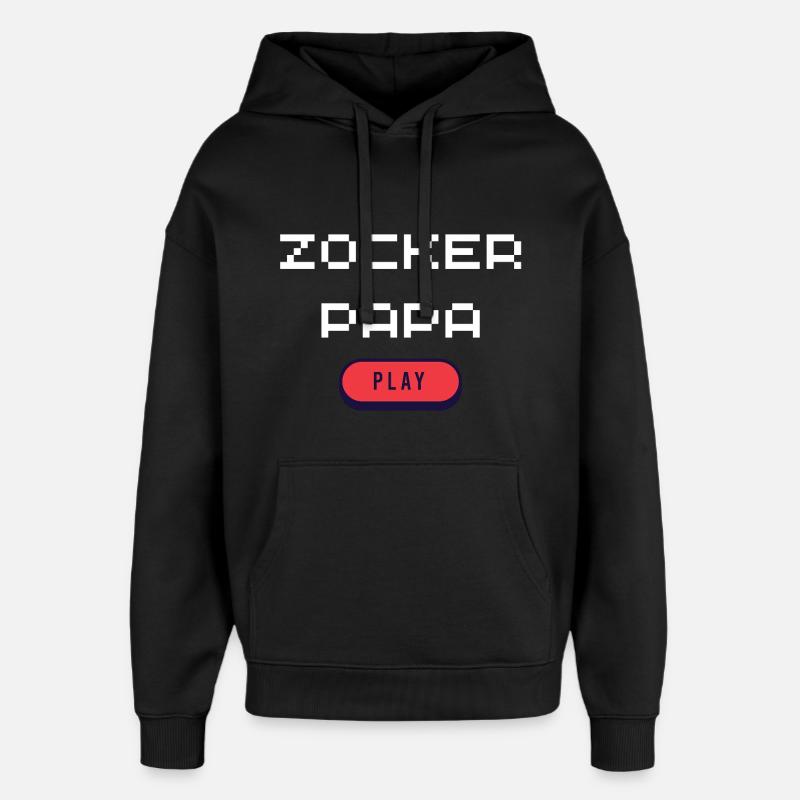 Zocker Papa - Oversized Unisex Hoodie von Stanley/Stella - Schwarz