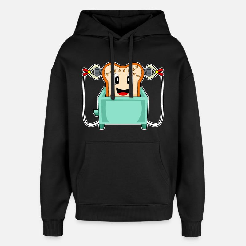 Pain Grille-pain Halloween - Sweat à capuche unisexe Stanley/Stella Oversized - noir