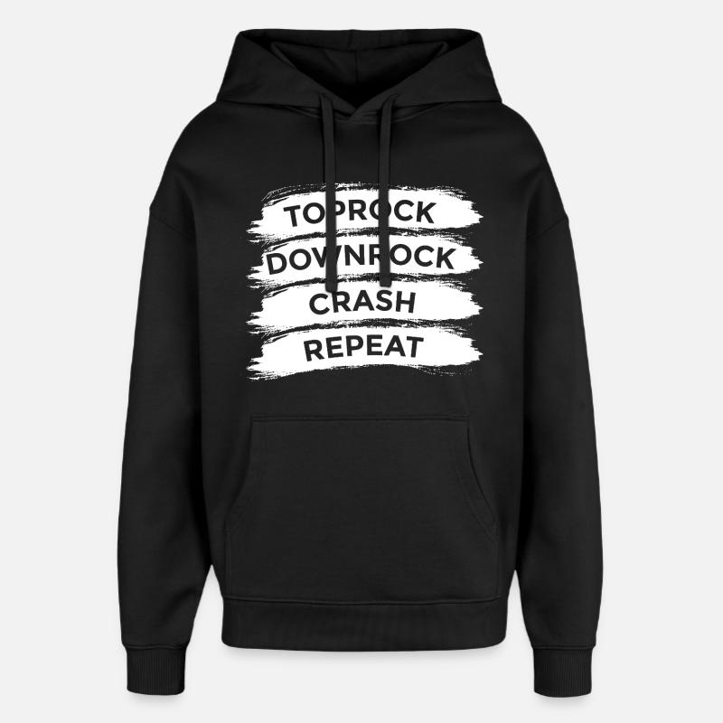 Breakdance Techniques - Oversized Unisex Hoodie by Stanley/Stella - black