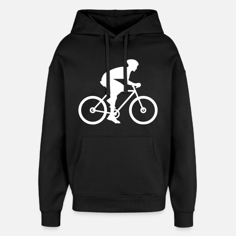 Conception de cadeaux pour le cyclisme - Sweat à capuche unisexe Stanley/Stella Oversized - noir