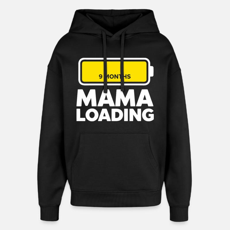 Mama Loading - Oversized Unisex Hoodie von Stanley/Stella - Schwarz
