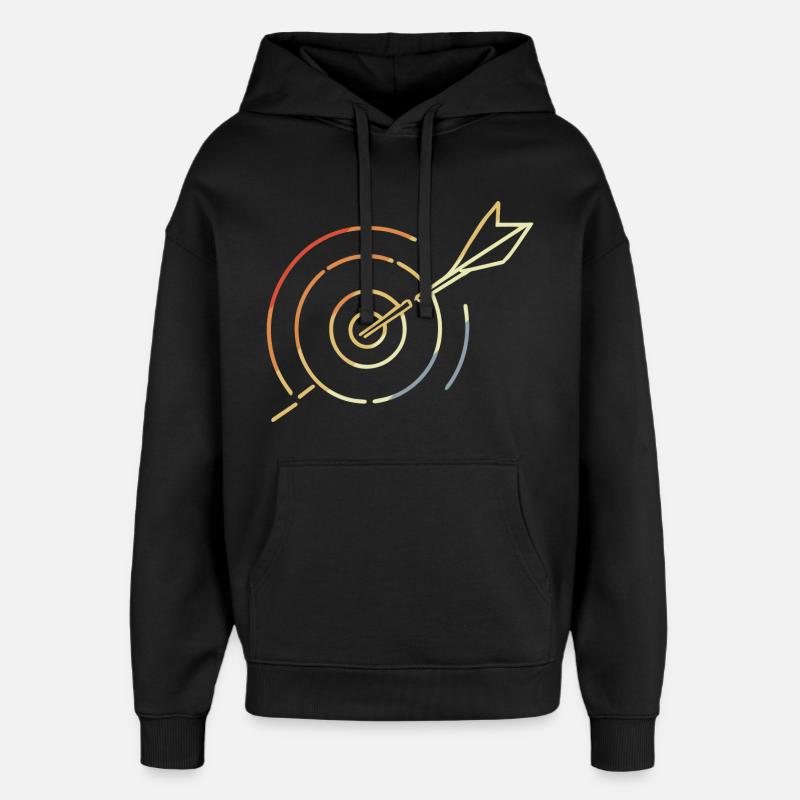 Cible de tir à l’arc - Sweat à capuche unisexe Stanley/Stella Oversized - noir