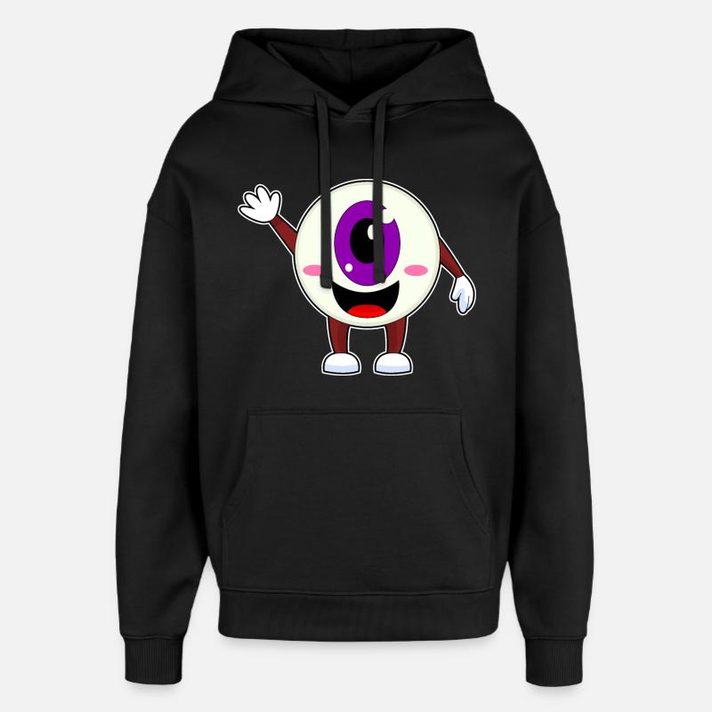 Globe oculaire Halloween - Sweat à capuche unisexe Stanley/Stella Oversized - noir