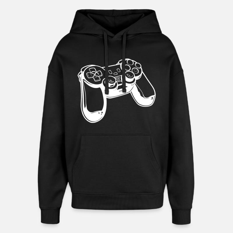 Croquis de manette de jeu - Sweat à capuche unisexe Stanley/Stella Oversized - noir