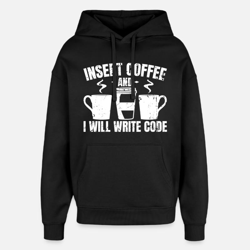 Programmierer Lustige Witze - Oversized Unisex Hoodie von Stanley/Stella - Schwarz