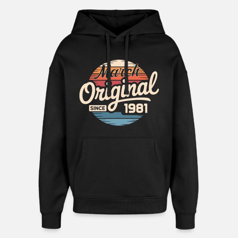Legendary since march 1981 - Oversized Unisex Hoodie by Stanley/Stella - black