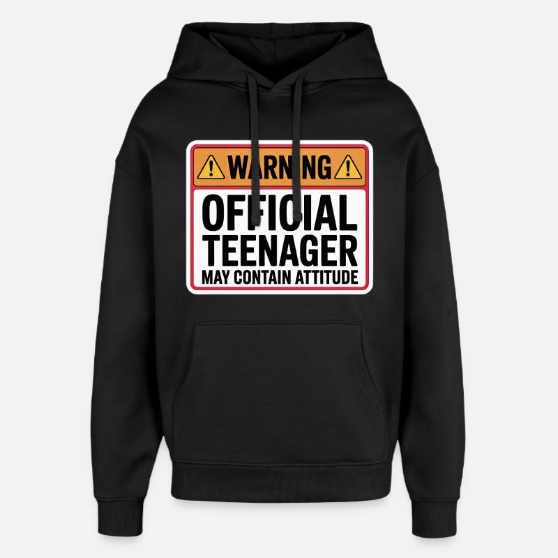 Adolescent - Sweat à capuche unisexe Stanley/Stella Oversized - noir