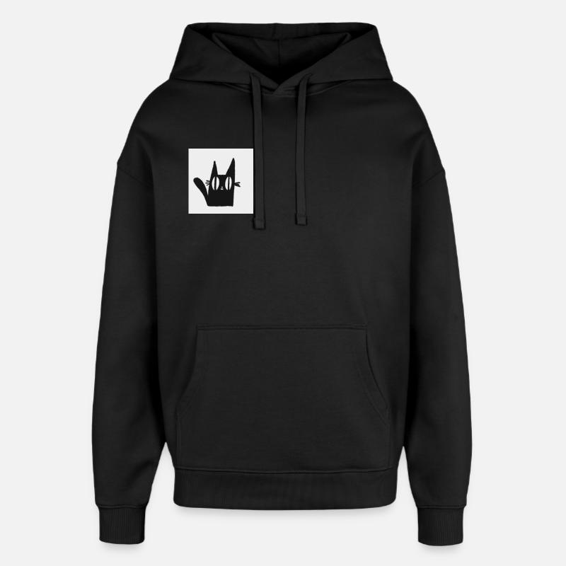 Mimi die schwarze Katze - Oversized Unisex Hoodie von Stanley/Stella - Schwarz