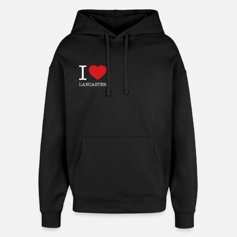 J’adore Lancaster - Sweat à capuche unisexe Stanley/Stella Oversized - noir