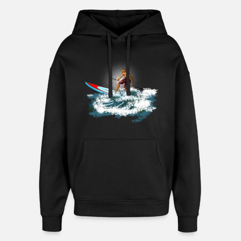 Paddleboarder - Oversized Unisex Hoodie von Stanley/Stella - Schwarz