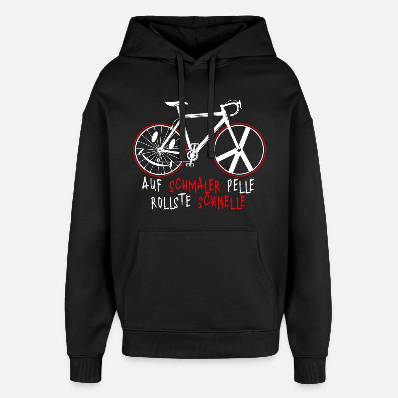 Fahrrad - Oversized Unisex Hoodie von Stanley/Stella - Schwarz