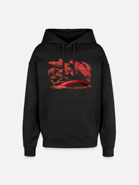Brücke - Oversized Unisex Hoodie by Stanley/Stella - black