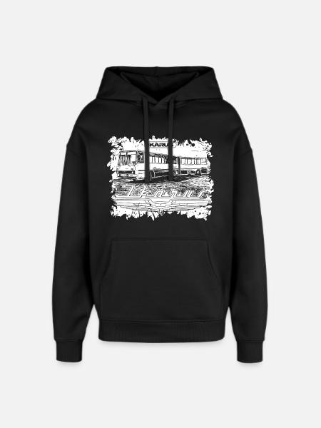 Ikarus Bus articulated bus - Oversized Unisex Hoodie by Stanley/Stella - black