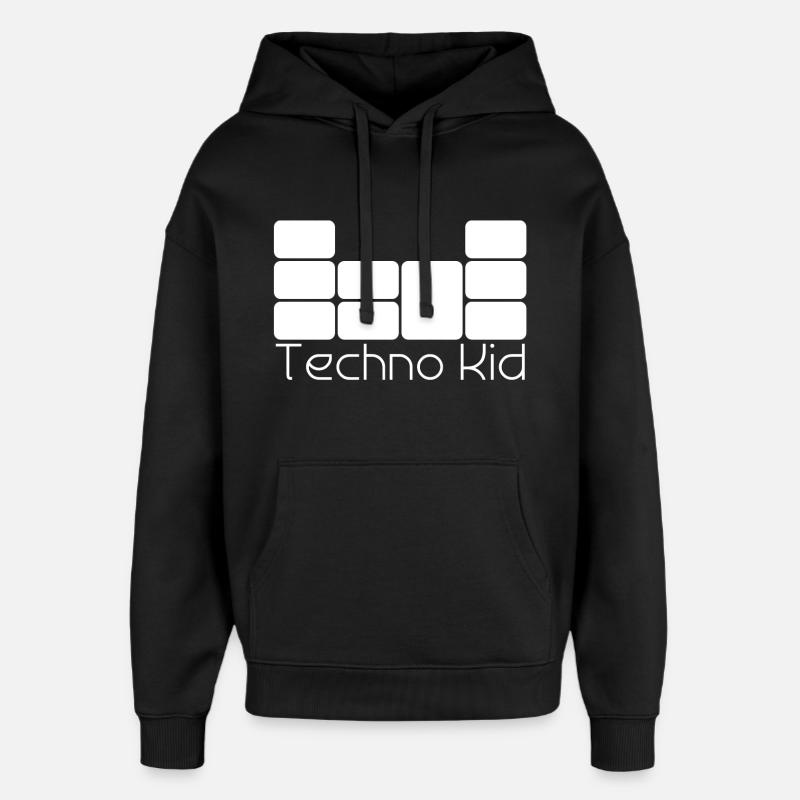 Techno Kid - Sweat à capuche unisexe Stanley/Stella Oversized - noir